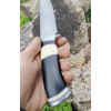 ЧОРНИЙ ГЕНЕРАЛ авторський ніж ручної роботи майстра Leo Knife, сталь Elmax в ламінаті з нержавіючого дамаску, 62 HRC, купити замовити в Україні